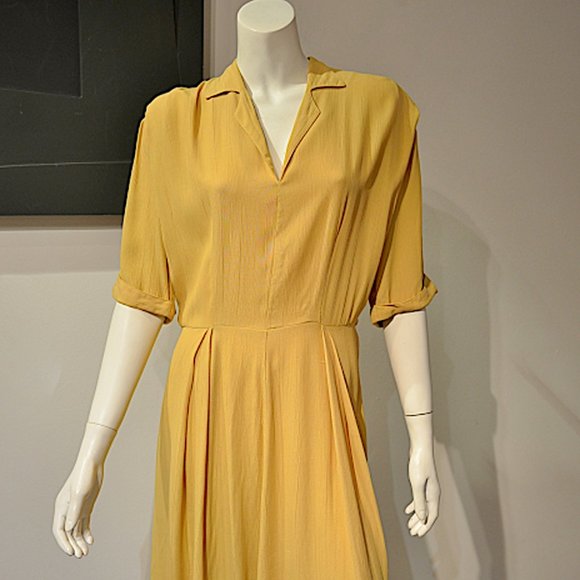 Vintage 80's Taryn Dechellis Straw Polo Midi Dress - Picture 2 of 9